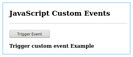 JavaScript Custom Events Example 2.2