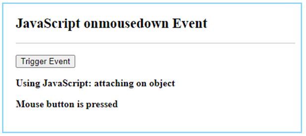 JavaScript mousedown 4