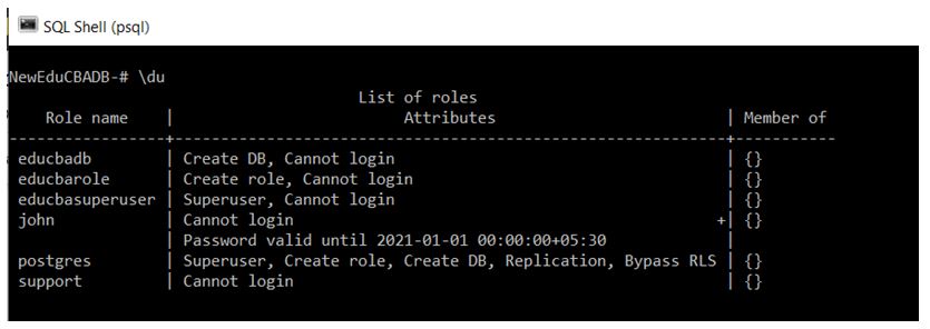 PostgreSQL Commands 12