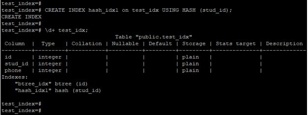 PostgreSQL Index Types2