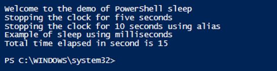 PowerShell Sleep 1