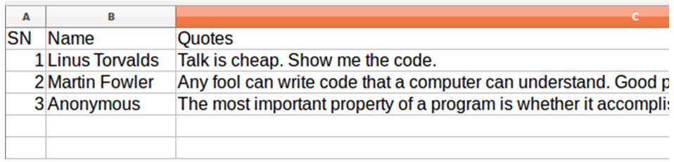 Python write CSV file 2