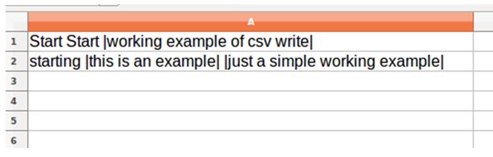 Python write CSV file 1
