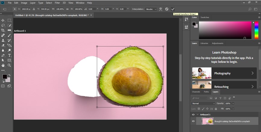 Resize Object in Photoshop - 12