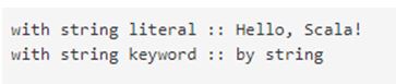Scala String 1