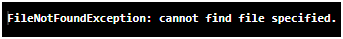 FileNotFoundException Example 1