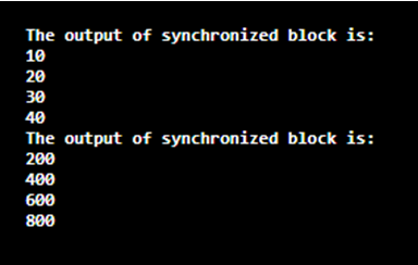 Synchronized Block in Java-1.1