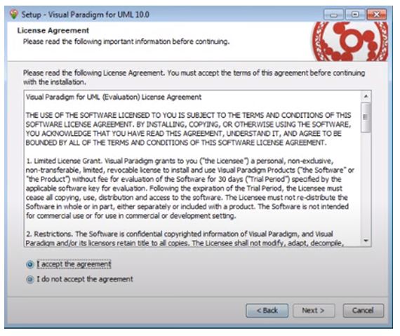 installer will start running on the screen while showing the setup wizard