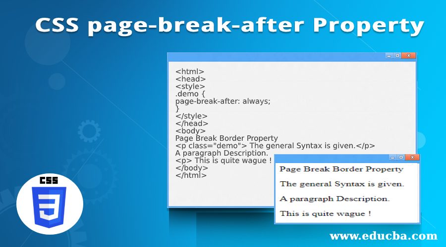 css page break after property