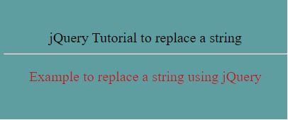 jquery replace string1