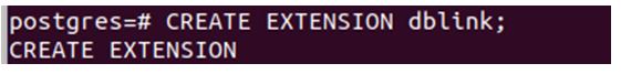 use a dblink database extension