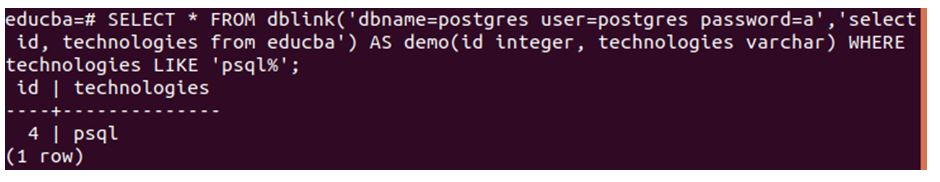 Open educba database command prompt