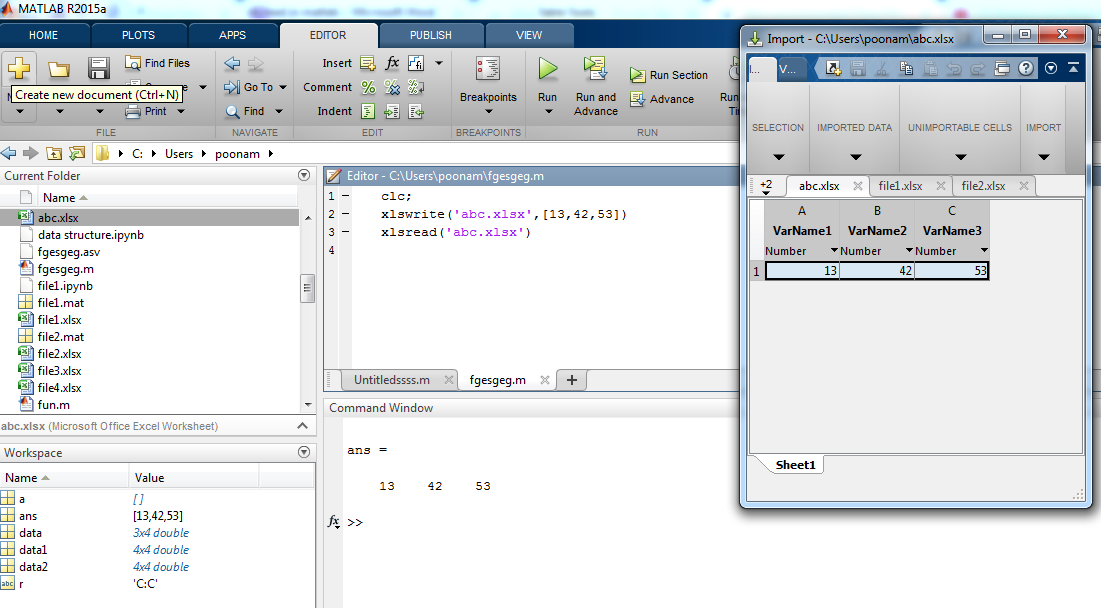 xlsread Matlab-1.1