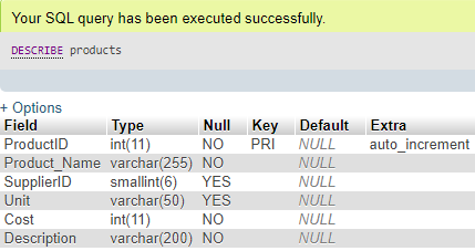 ALTER Column in MySQL Example 6