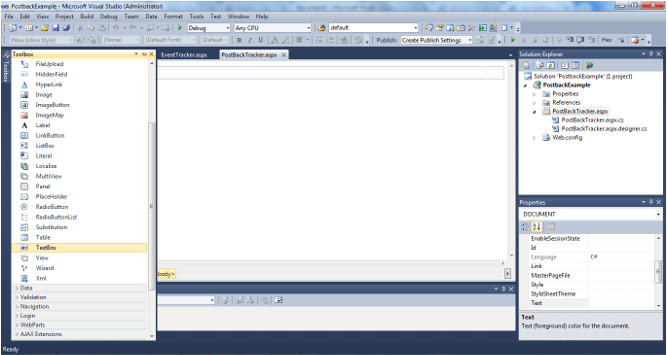 ASP.NET PostBack output 5