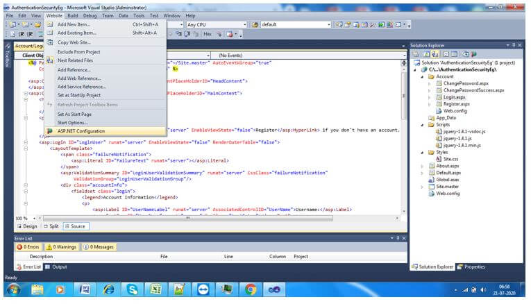 Authentication in ASP.NET 3