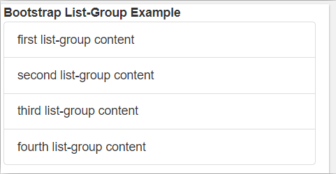 Bootstrap List Group - 1