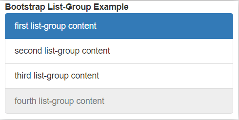 Bootstrap List Group - 2