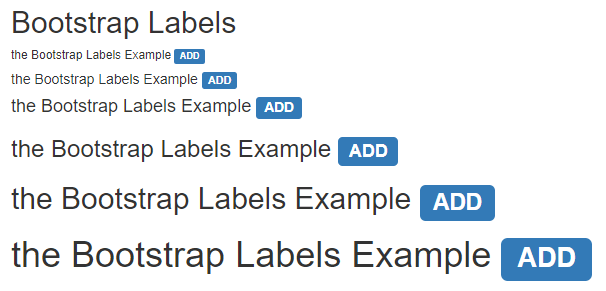 Bootstrap labels output 1