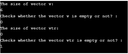 C++ Empty Vector output 1