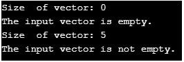 C++ Empty Vector output 2
