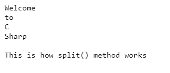 C# String Split() output 2