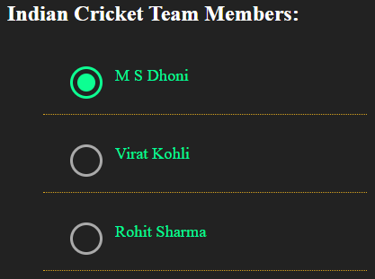 CSS Radio Button - 2