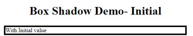 Using initial value – default.