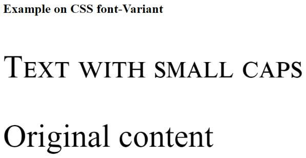 CSS font-variant1