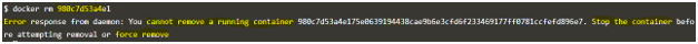 Docker Delete Container output 4