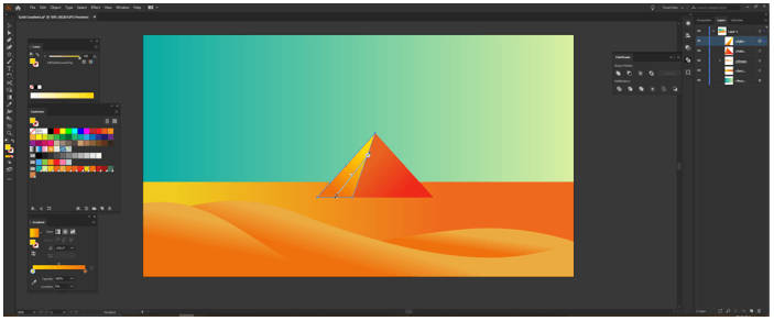 Illustrator Gold Gradient output 16