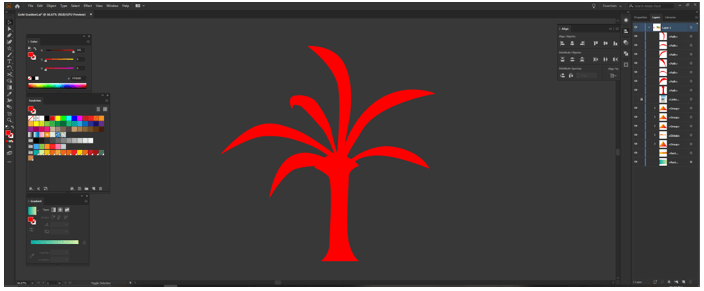 Illustrator Gold Gradient output 22