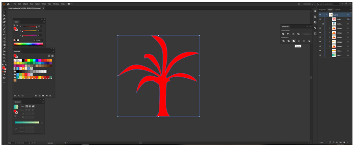 Illustrator Gold Gradient output 23