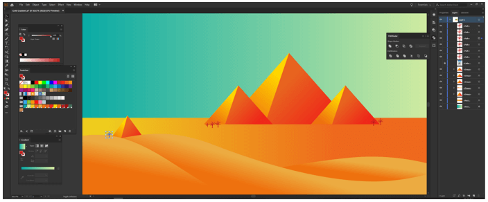 Illustrator Gold Gradient output 24