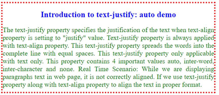 Justify Text in CSS 1