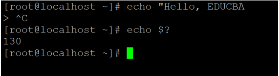 Linux exit output 4