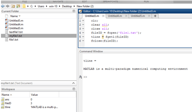 Matlab FOPEN Example 2
