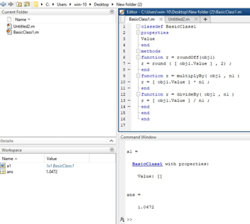Matlab Object Example 1
