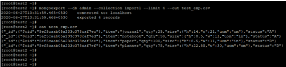 MongoDB Export to Excel Example 4