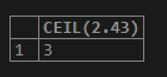 MySQL CEIL 2