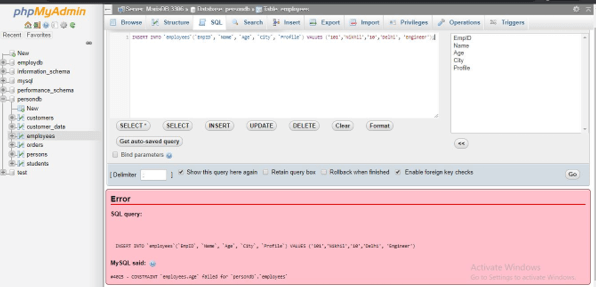 MySQL CHECK Constraint - 2