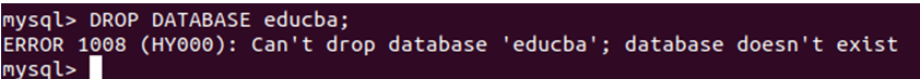 MySQL Drop Database-1.3