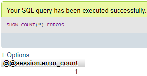 ERRORS Command Example 7