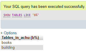 MySQL SHOW Example 2