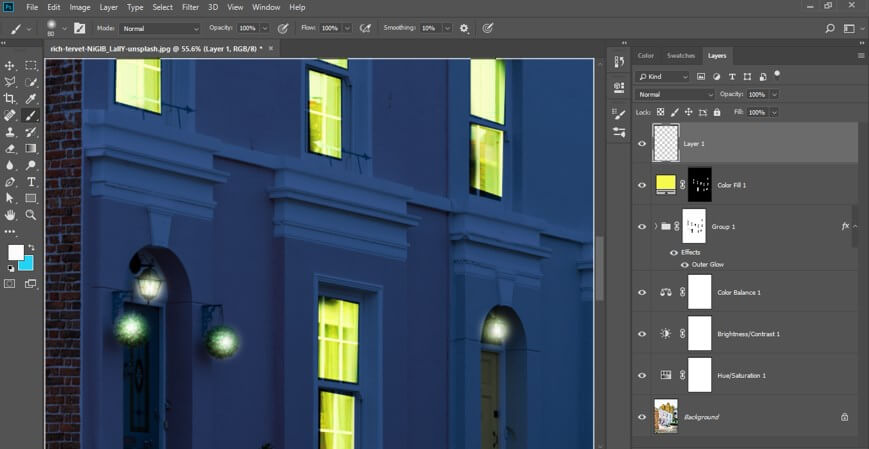 Night Effect in Photoshop - 33