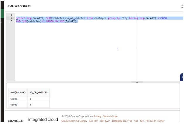 Oracle GROUP BY HAVING3