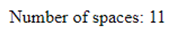 Count number of spaces-1.5