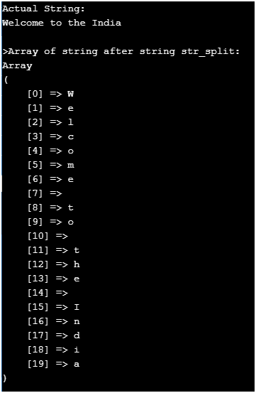 PHP Split String Example 3