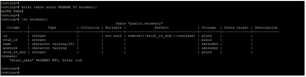 PostgreSQL ALTER TABLE output 3
