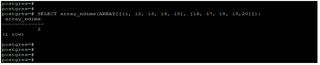 PostgreSQL Array Functions output 3